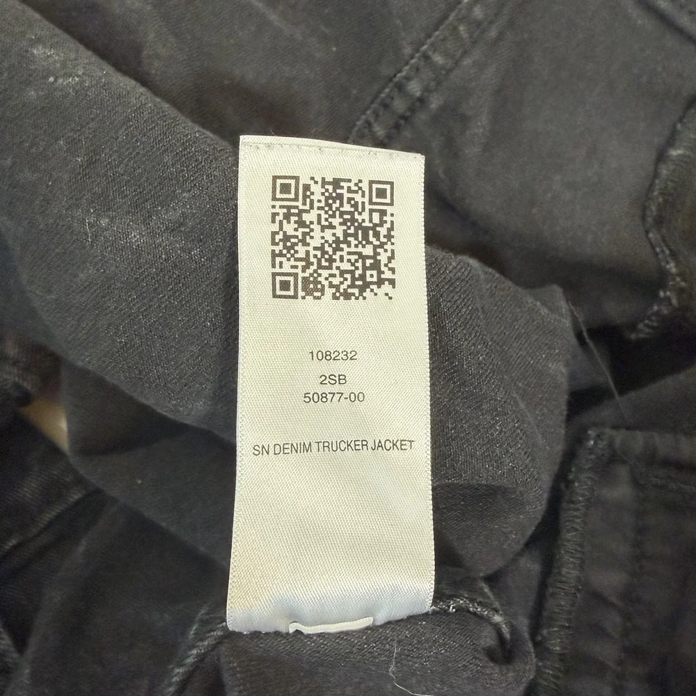 True Religion Jacket Mens XL Black‎ Denim Trucker Western Y2K Stitch Streetwear